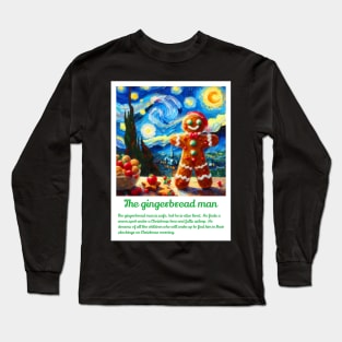 The Gingerbread man in starry night Long Sleeve T-Shirt